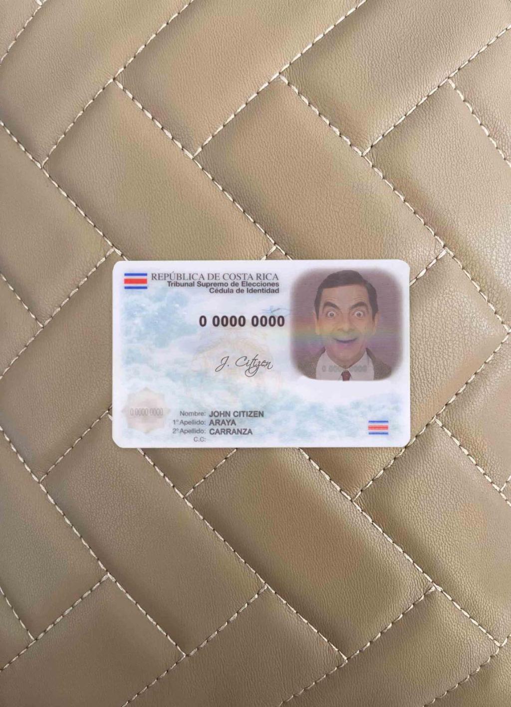 Download Costa Rica ID  photolook FRONT Photoshop template